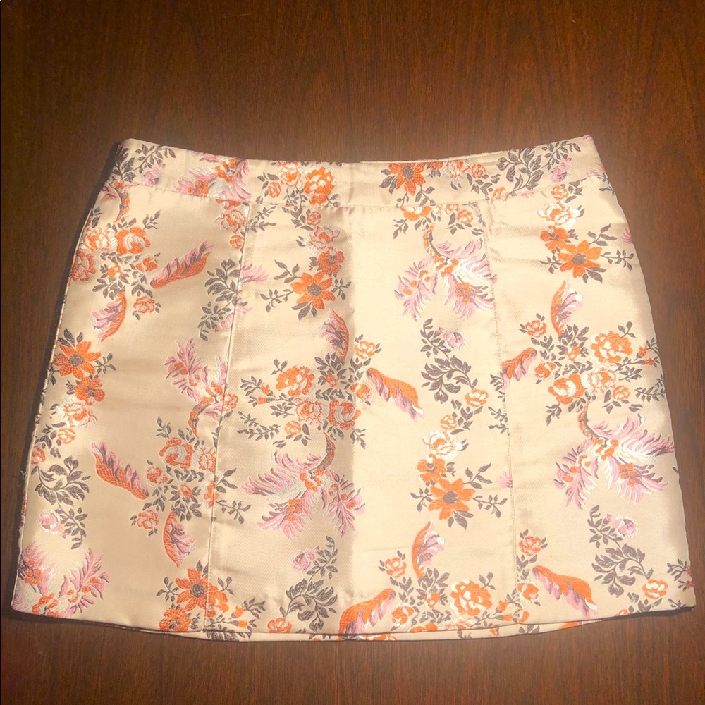 Pink Skirt with Orange Flowers